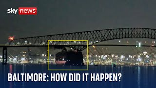 Baltimore bridge collapse How did it happen [upl. by Hgielyk]