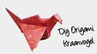 Origami KRAANVOGEL  Beginner vouw Tutorial [upl. by Tade]