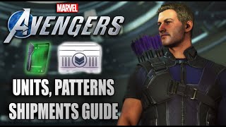 Marvels Avengers  Units Shipments amp Patterns Tips to earn FREE Cosmetics Guide [upl. by Ennahoj313]