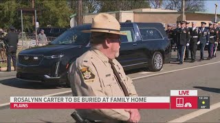 Rosalynn Carter heads to be buried at family home [upl. by Kimura925]