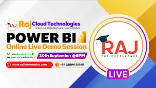 Power BI Tutorial  Free Live Demo Session By Ambarishan From Raj Cloud Technologies  Fabric  SQL [upl. by Griz]