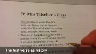 Complete analysis of In Mrs Tilchers Class by Carol Ann Duffy [upl. by Otsuaf242]