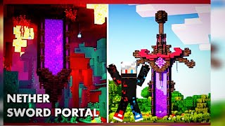 I made Nether sword portal in my survival world 🌍🌍🌍 [upl. by Sholeen]