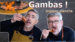 Gambas flambées au brasero plancha [upl. by Comras417]