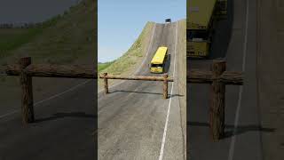 School Buses amp Cargo Truck vs Logs Trap  BeamNGdrive shorts beamngdrive bus [upl. by Anat]