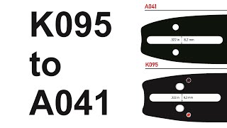 Converting a Chainsaw guidebar from a K095 to a A041 tailmount [upl. by Roose]