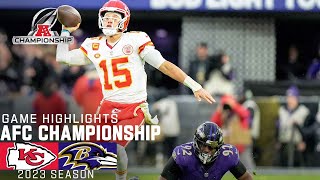 Kansas City Chiefs vs Baltimore Ravens Game Highlights  2023 AFC Championship [upl. by Perretta]