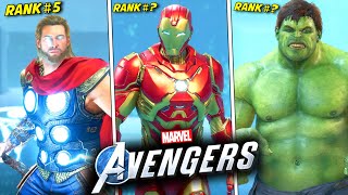 All Marvels Avengers Heroes RANKED from Worst to Best [upl. by Steinway281]