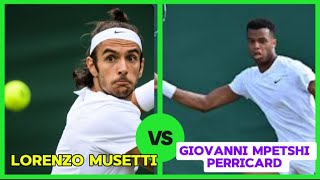 LORENZO MUSETTI VS GIOVANNI MPETSHI PERRICARD LIVE SCORE  WIMBLEDON MENquotS SINGLE TENNIS [upl. by Dara501]