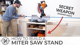 ULTIMATE DIY Miter Saw Stand  How to Build [upl. by Idleman]