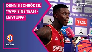 Nach Gala Dennis Schröder im Interview  FIBA BasketballWM 2023  MAGENTA SPORT [upl. by Iglesias]