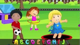 ABC Alphabet Song in HD with Lyrics  Childrens Nursery Rhymes by eFlashApps [upl. by Gnivre546]