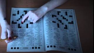 Binaural ASMR Cozy Crossword with Paper and Pencil Sounds Louder Version [upl. by Anelrahs]