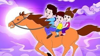 Lakdi ki kathi लकड़ी की काठी Popular Hindi Children Songs Animated Songs [upl. by Ruthven525]