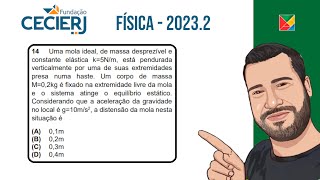 Questão 14 Física Vestibular CEDERJ 20232 [upl. by Nuhsyar]