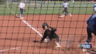 Andale and Clearwater softball split double header Thursday [upl. by Spancake]