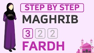 Learn How to Pray 3 Rakat Fardh of Maghrib Salah  StepbyStep Prayer Tutorial  Female Hanafi [upl. by Einahpts]