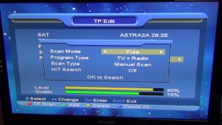 TV Star S3000 Satellite Receiver  Manually Tune in Satellite Channel [upl. by Asilaj]