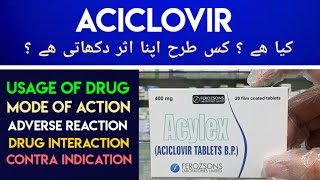 Acylex Aciclovir Tablet Uses In UrduHindi  Aciclovir Acyclovir  Herpes Simplex Disease In Urdu [upl. by Maitilde916]