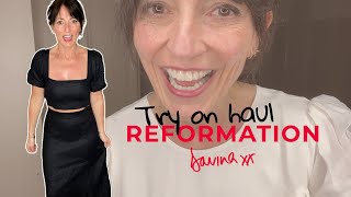 REFORMATION TRY ON HAUL   Davina McCall [upl. by Naam]