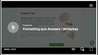 Formatting quiz Answers  WriterbayWRITERBAY QUIZ ANS [upl. by Papp416]