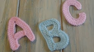 crochet How To  Crochet Letters A B P and C  Yarn Scrap Friday [upl. by Millisent]