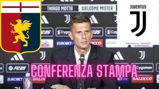 MOTTA CONFERENZA STAMPA GENOA JUVENTUS  FORMAZIONE TITOLARE calcio motta juventus genoajuve [upl. by Philippe117]