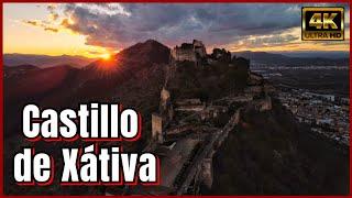 🇪🇦 CASTILLO DE XÁTIVA VALENCIA DRONE 4K [upl. by Shamus333]