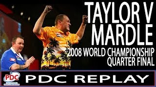 PDC Replay  Phil Taylor v Wayne Mardle World Championship Quarter Final 2008 [upl. by Holland689]