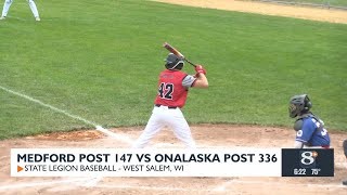 State Legion Baseball Medford Post 147 vs Onalaska Post 336 [upl. by Pittel731]