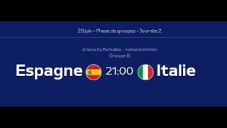 ESPAGNE VS ITALIE  UEFA EURO 2024  SPAIN VS ITALY  DAY 2 GROUP STAGE  JOURNÉE 2 POULES [upl. by Siegel]