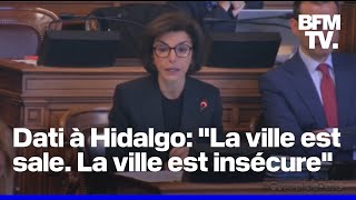 quot12000 parisiens quittent la capitale chaque annéequot au conseil de Paris Dati face à Hidalgo [upl. by Ahmar]