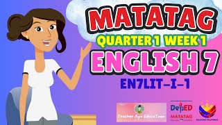 MATATAG English 7 Q1 Week1 Basic Elements of Poetry [upl. by Zinah]