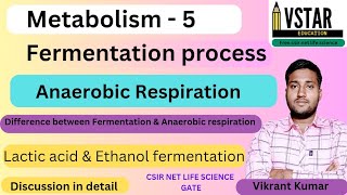 Fermentation  Fermentation Process  Anaerobic respiration Fermentation  Lactic acid  Ethanol [upl. by Ahsin]