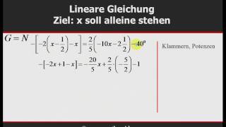 lineare Gleichungen  Niveau 3  ©wwwmathehilfende  Nachhilfevideos kostenlos [upl. by Mahalia]