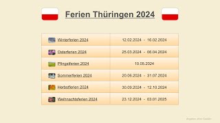 Ferien Thüringen 2024 [upl. by Hannazus324]