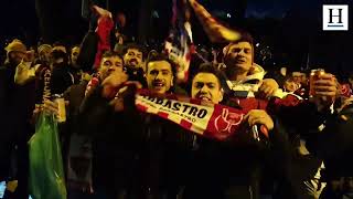 🚌​ ¡QUÉ RECIBIMIENTO al BARBASTRO y al BARÇA [upl. by Adnohs]