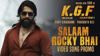 Salaam Rocky Bhai Video Song Promo  KGF Malayalam Movie  Yash  Srinidhi Shetty  Prashanth Neel [upl. by Canon]