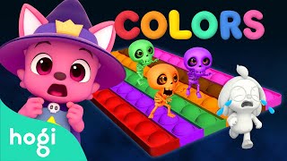 Learn Colors with Spooky Skeleton Pop It｜Halloween Colors 🎃｜Hogi Halloween [upl. by Vizzone768]