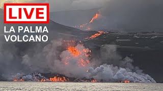 Day 38 12 hours of footage from Camera 3 La Palma Volcano [upl. by Heindrick]