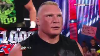 Brock Lesnar Returns And Attacks Triple h [upl. by Annyrb]