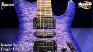 Ibanez S570DXQM Bright Blue Burst  Quick Look [upl. by Nena]