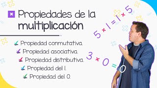 Propiedades de la Multiplicación  Conmutativa asociativa distributiva del 1 y del 0 [upl. by Mccomb]