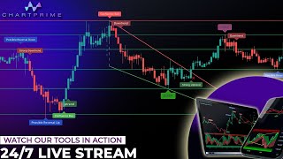 Live Bitcoin amp Ethereum 15 Min Signals And Technical Analysis ChartPrime [upl. by Otnicaj]