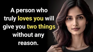 A person who truly loves you will give these two things Psychology facts [upl. by Eahsram]