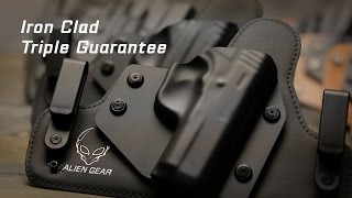 Iron Clad Triple Guarantee on Concealed Carry Holsters Video [upl. by Yriek]