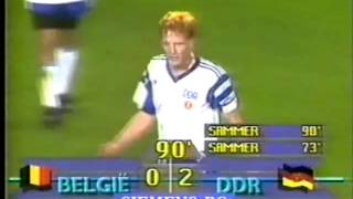 Belgium v DDR 12th SEP 1990 DDR Last Ever Match [upl. by Orips814]