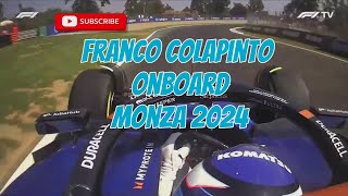 Franco Colapinto onboard Monza 2024 [upl. by Skardol697]