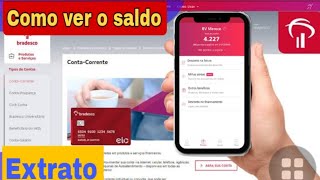 Como ver saldo e extrato do banco do Bradesco pelo aplicativo [upl. by Llerod]