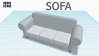 1DAY1CAD SOFA Tinkercad  knowhow  style  education [upl. by Jarvey]